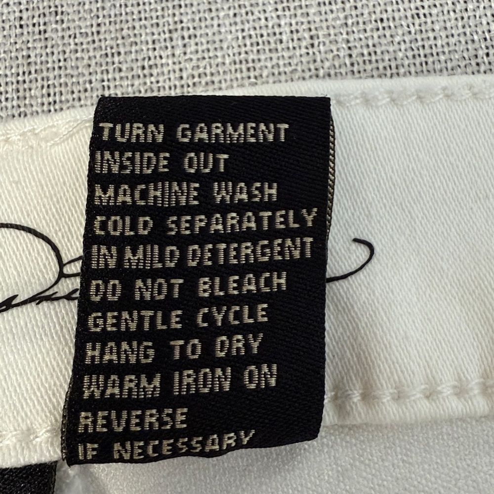 Diane Gilman DG2 Cropped Stretch White Denim Jeans Women's SZ12P. - Picture 4 of 14